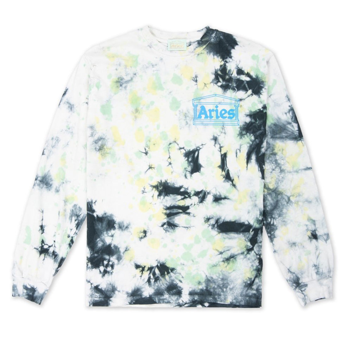 Temple - Maglietta Girocollo Maniche Lunghe Uomo Multicolore / Tie Dye Green FRAR60201-GRN . ARIES 