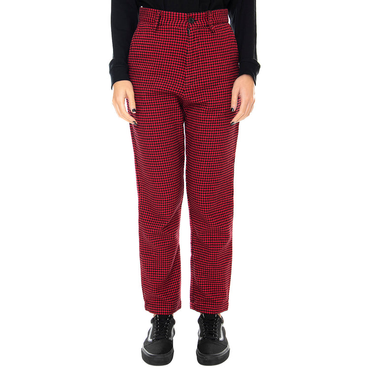 W' Norvell Pant Black / Cardinal Check - Pantaloni Donna Neri / Rossi I027000.9N.90.03 . CARHARTT WIP 