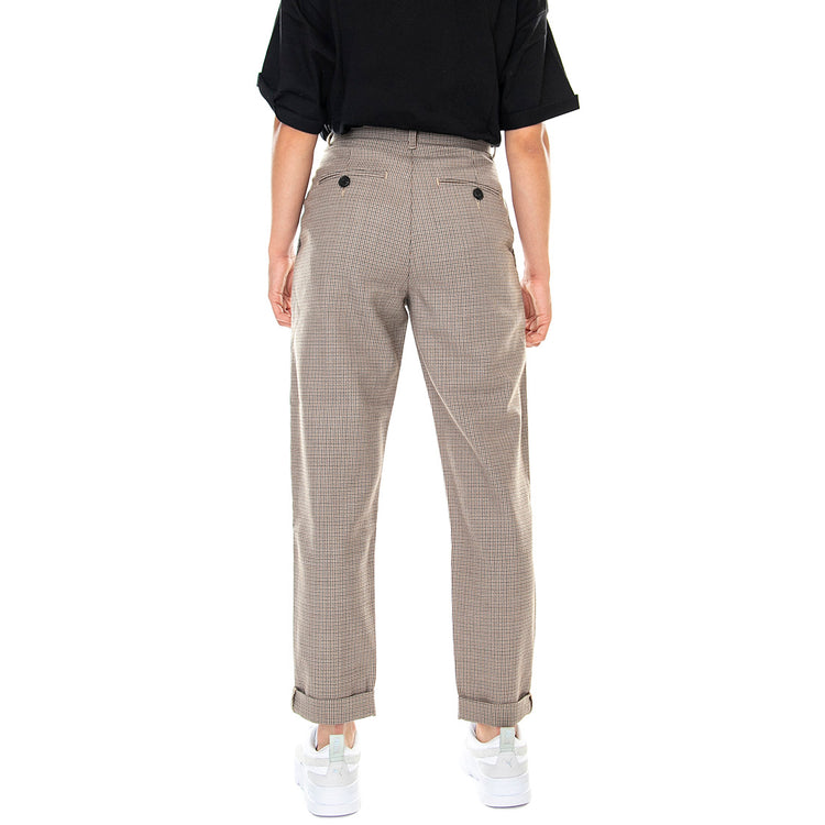 W' Pullman Ankle Pant Lewi Houndstooth H Brown Rigid - Pantaloni Donna Marroni I027401.07I.01.00 . CARHARTT WIP 