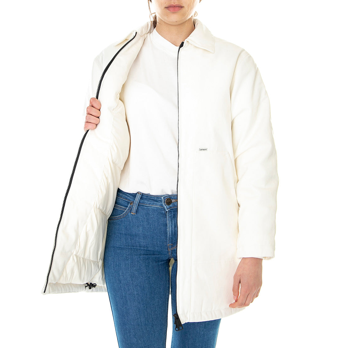 W' Brooke Coat Wax - Giacca Donna Bianca I028430.D6.00.03 . CARHARTT WIP 