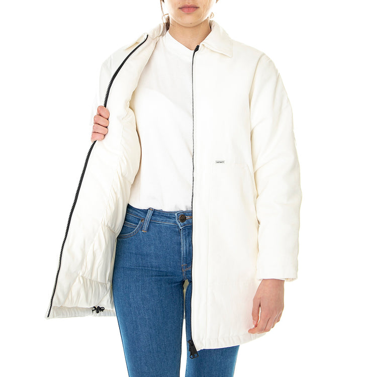 W' Brooke Coat Wax - Giacca Donna Bianca I028430.D6.00.03 . CARHARTT WIP 
