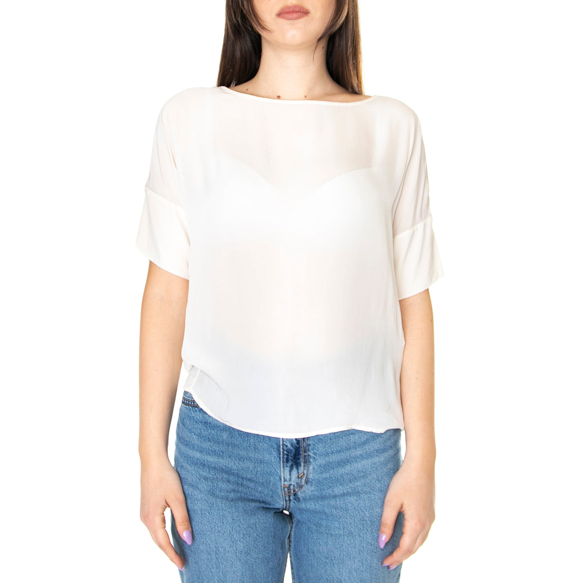 W' Blusa Burro 311SD45082 Donna Beige 311SD45082-S2128 . ALESSIA SANTI 