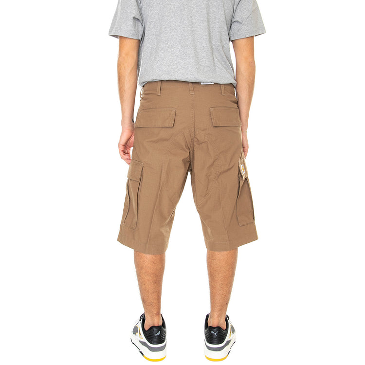 Regular Cargo Short Buffalo Rinsed - Bermuda Cargo Uomo Marroni I028246-1CM02 . CARHARTT WIP 