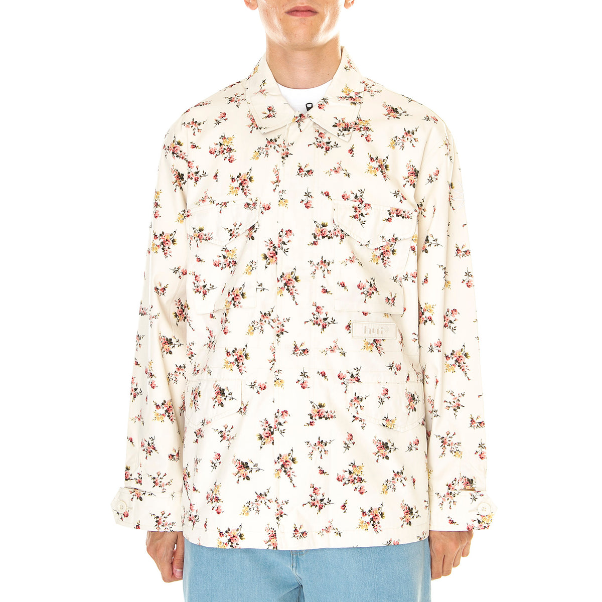 M' Field Floral Jacket Ivory Floral - Giacca Uomo Multicolore JK00386-IVFLO . HUF 