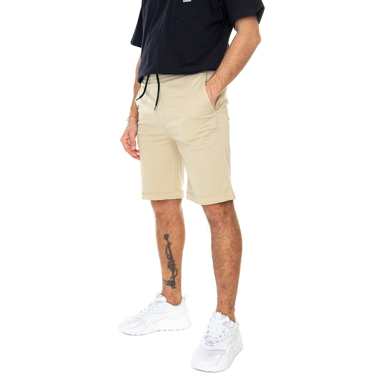 Jogger Short Ice - Bermuda Uomo Beige 23SIJS01-ICE . IUTER 