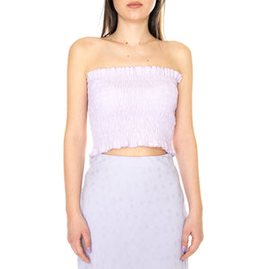 W' Top Bandeau de Nido de Abeja Lila - Top Donna Viola 31W/41241 . WILD PONY 