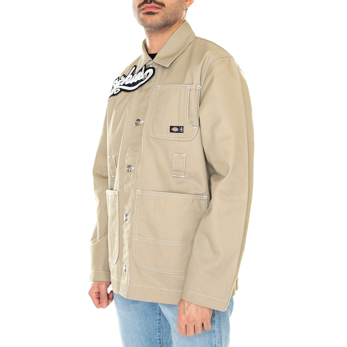 Leo x Dickies Jacket Khaki - Giacca Estiva Uomo Beige DK0A4XXOKHK1 . DICKIES 
