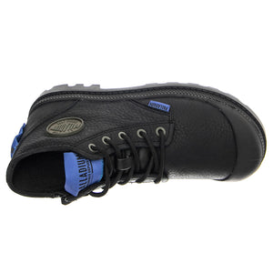 Pampa Supply  Lth Black / Black - Scarpe Stringate Profilo Alto Bambino Nere PAK58366-001-M . PALLADIUM 