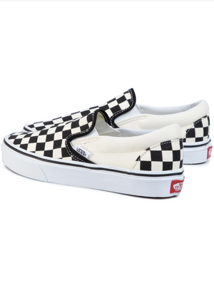 UA CLASSIC SLIP-ON CHBD BLKWH - Scarpe Profilo Basso Slip-On Uomo Checkerboard Nere / Bianche VN000EYEBWW1 . VANS 