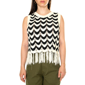 Top punto con flecos Zigzag - Top Donna Multicolore 41W/10700 . WILD PONY 