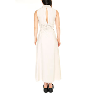 Vestido Largo Camisero Blanco - Abito Donna Bianco 41W/11228 . WILD PONY 