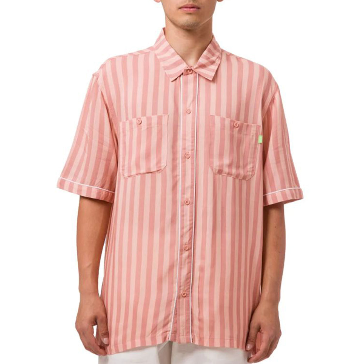 SOHO S/S WOVEN TOP ROSE - Camicia a Maniche Corte Uomo Rosa BU00157-ROSE . HUF 