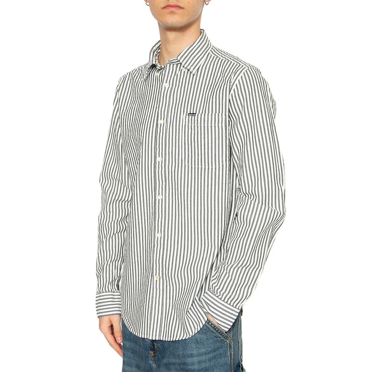 Cresswell Seersucker Shirt Navy - Camicia Uomo Multicolore MSH5577-NAVY . BARBOUR 
