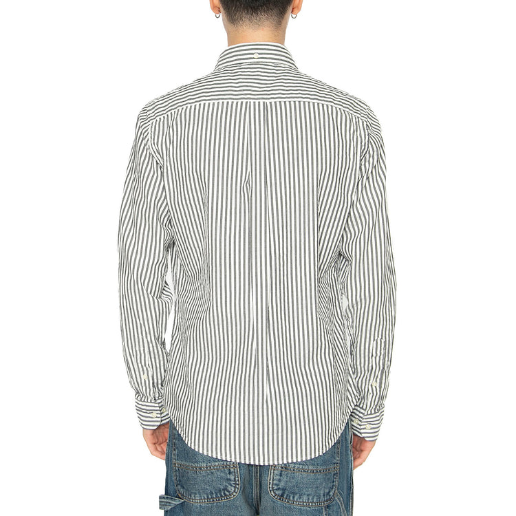 Cresswell Seersucker Shirt Navy - Camicia Uomo Multicolore MSH5577-NAVY . BARBOUR 