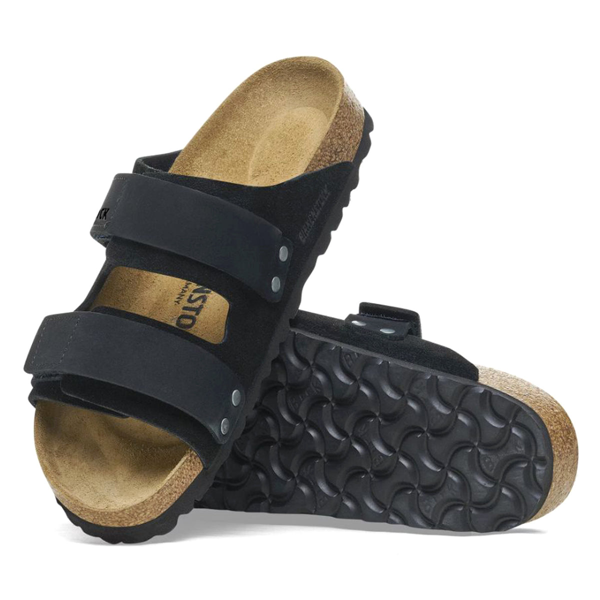 Uji black, Suede Leather/Nubuck - Sandali Uomo Neri 1024832 . BIRKENSTOCK 