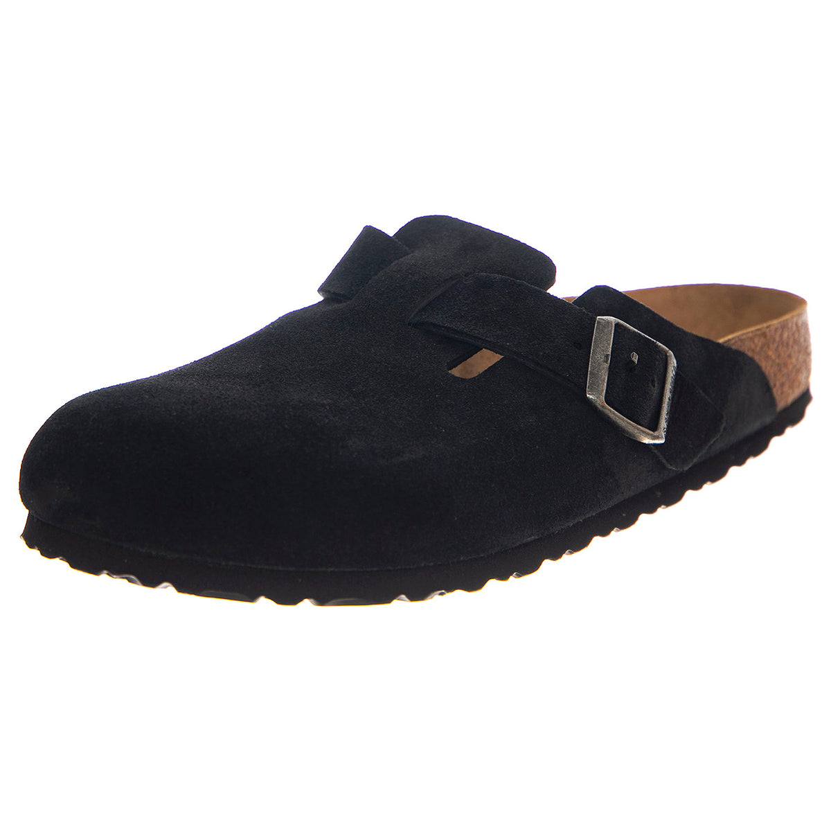 Boston black, Suede Leather - Sandali Uomo Neri 1027067 . BIRKENSTOCK 