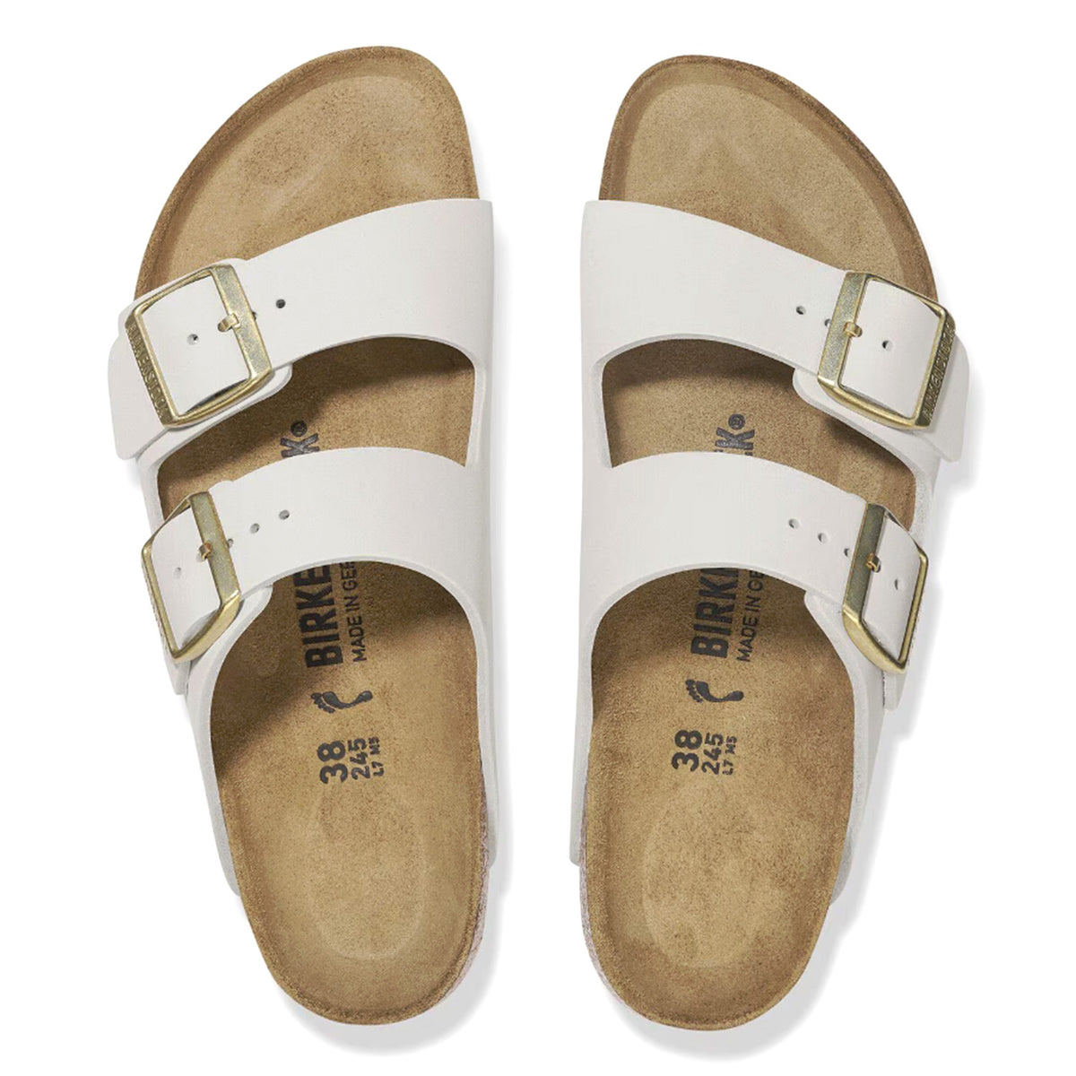Arizona Antique White, Nubuck Leather - Sandali Donna Bianchi 1029475 . BIRKENSTOCK 
