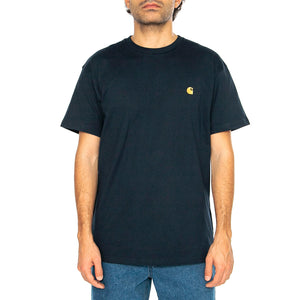 S/S Chase T-Shirt Mizar / Gold - Maglietta Girocollo Uomo Blu I026391.2MZXX . CARHARTT WIP 