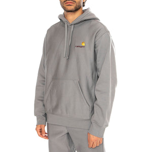 Hooded American Script Sweat Yosemite - Felpa con Cappuccio Uomo Grigia I028279.2LRXX . CARHARTT WIP 