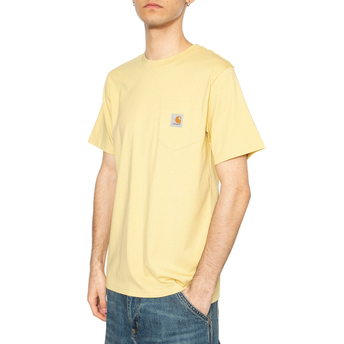 S/S Pocket T-Shirt Air Yellow - Maglietta Girocollo Uomo Gialla I030434.TMXX . CARHARTT WIP 