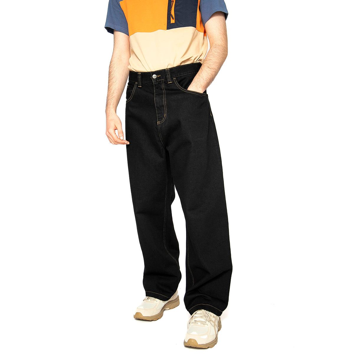 Carhartt WIP Brandon Pant Denim Smith - Pantaloni Uomo Neri I031246_89_02 . CARHARTT WIP 