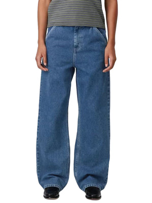 W' SIMPLE PANT BLUE - Pantaloni Denim Jeans Donna Blu I031924.0106 . CARHARTT WIP 