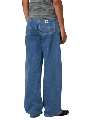 W' SIMPLE PANT BLUE - Pantaloni Denim Jeans Donna Blu I031924.0106 . CARHARTT WIP 