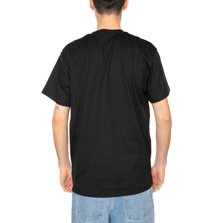 S/S Pocket Heart T-Shirt Black / Red - Maglietta Girocollo Uomo Nera I032128.1V2XX . CARHARTT WIP 