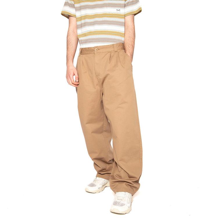Marv Pant Leather - Pantaloni Uomo Marroni I033129.8Y06 . CARHARTT WIP 