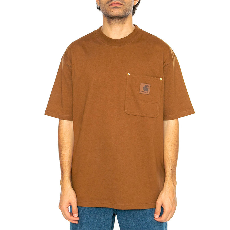 S/S Eldon Pocket T-Shirt Hamilton Brown - Maglietta Girocollo Uomo Marrone I034365.HZXX . CARHARTT WIP 