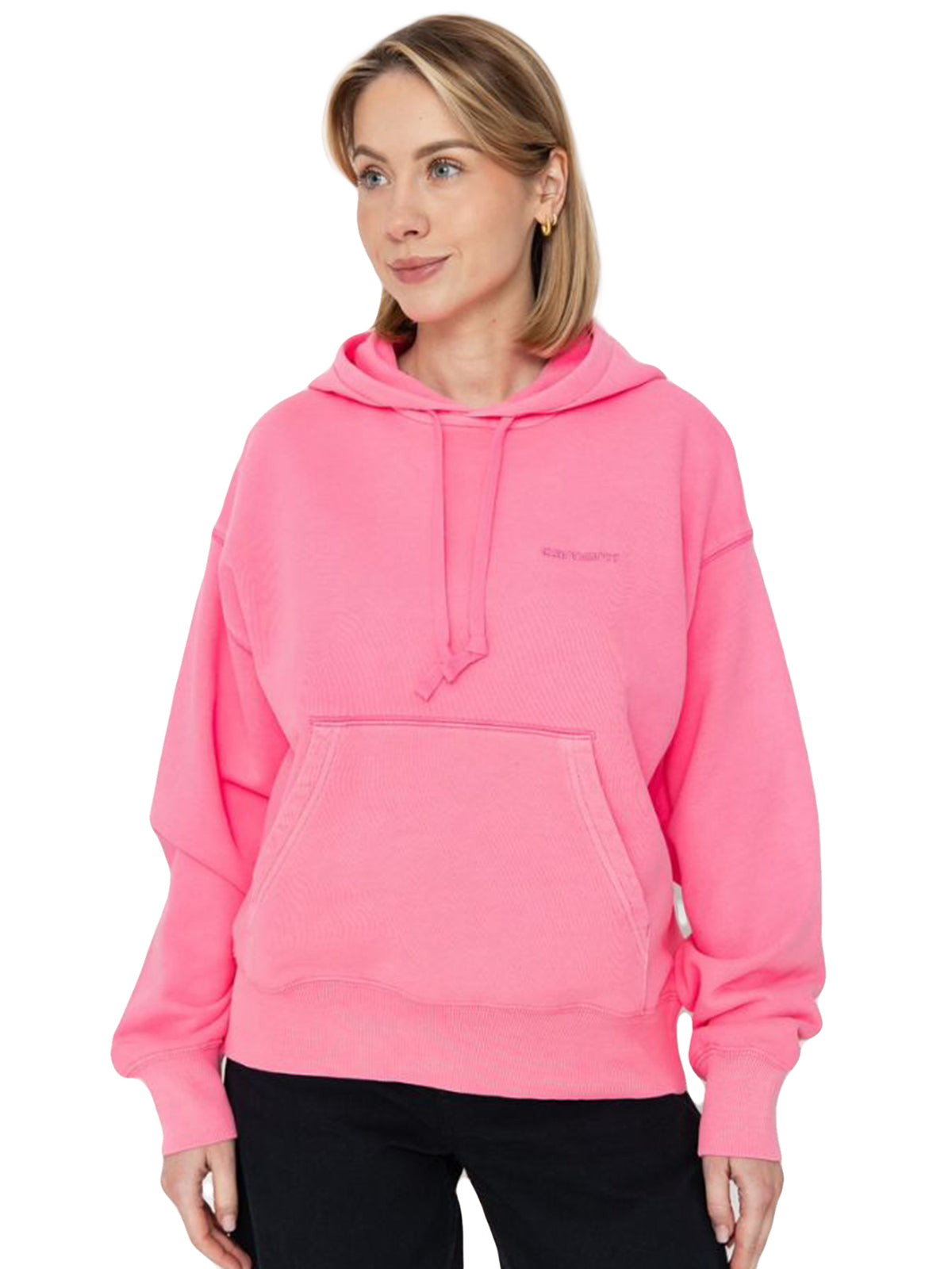 W' HOODED LUMO SWEAT LUMO PINK - Felpa con cappuccio Donna Rosa I034375.2M6GD . CARHARTT WIP 
