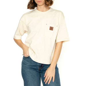 W' S/S Eldon T-Shirt Natural - Maglietta Girocollo Donna Beige I034376.05XX . CARHARTT WIP 