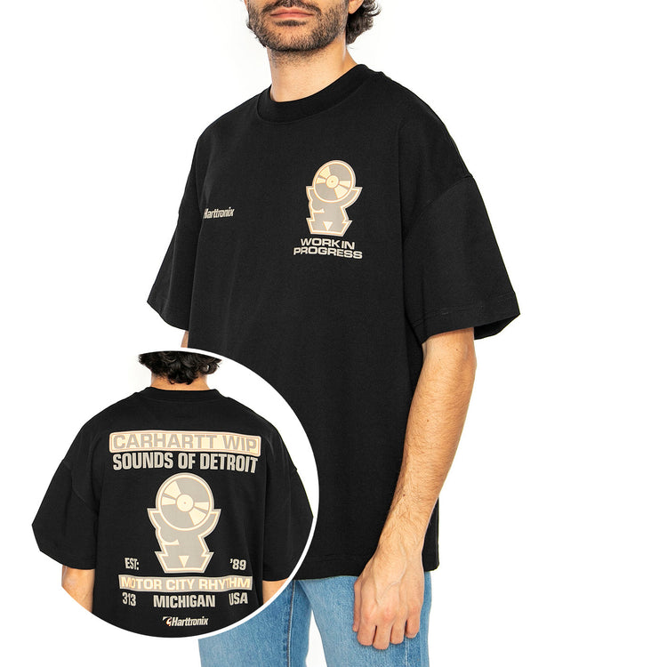 S/S Harttronix T-Shirt Black - Maglietta Girocollo Uomo Nera I034395.89XX . CARHARTT WIP 