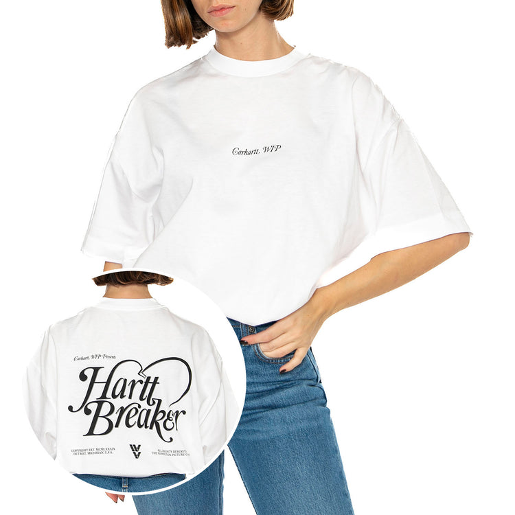 W' S/S Harttbreaker T-Shirt White - Maglietta Girocollo Donna Bianca I034399.02XX . CARHARTT WIP 