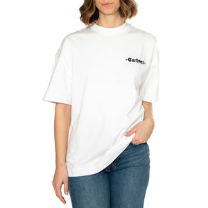 W' S/S Greatest Hits 02 T-S White / Black - Maglietta Girocollo Donna Bianca I034401.00AXX . CARHARTT WIP 