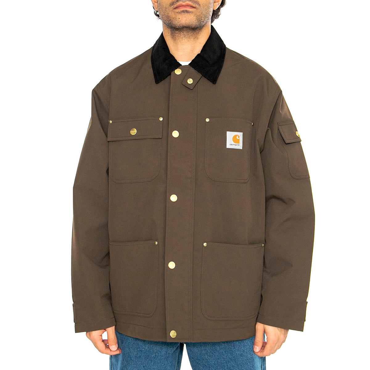 Clapton Jacket Liberica / Black - Giacca Uomo Marrone I034424.2NDXX . CARHARTT WIP 