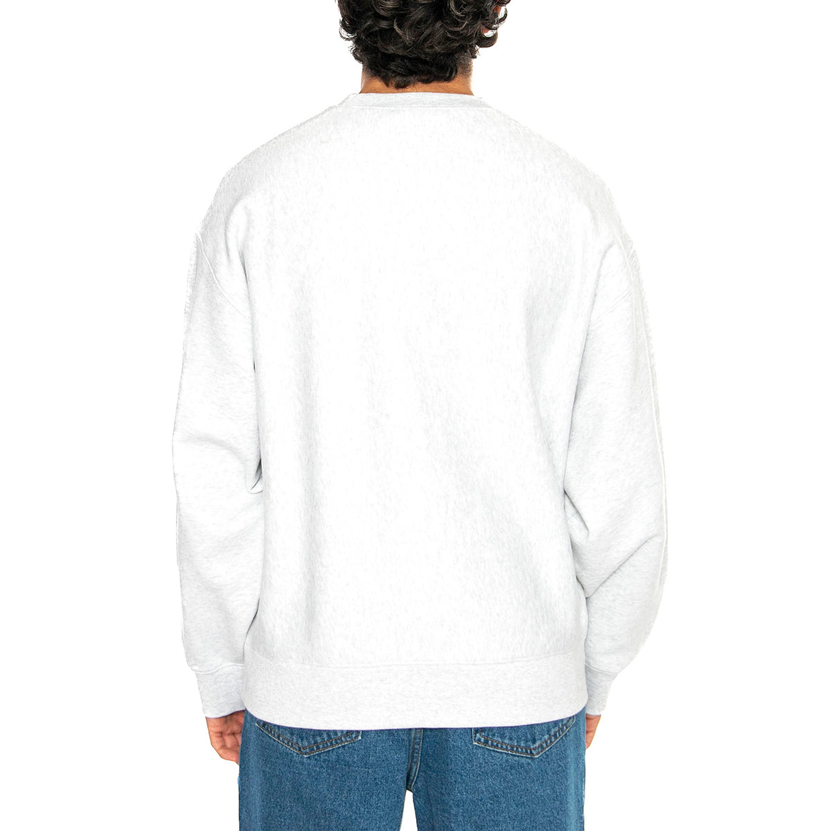 Label Script Sweat Ash Heather - Felpa Girocollo Uomo Grigia I034429.482XX . CARHARTT WIP 