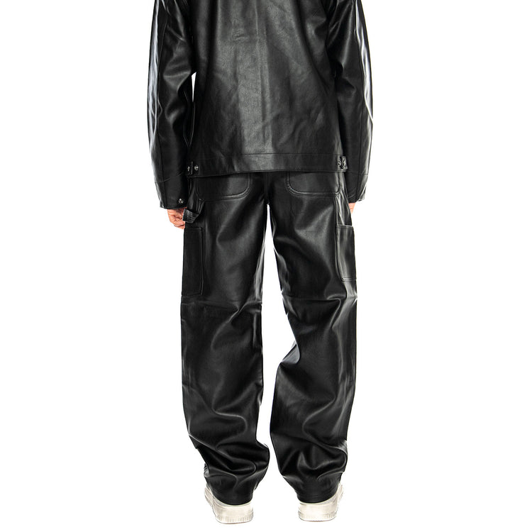 Single Knee Pant Black - Pantaloni Similpelle Uomo Neri I034446.89XX . CARHARTT WIP 