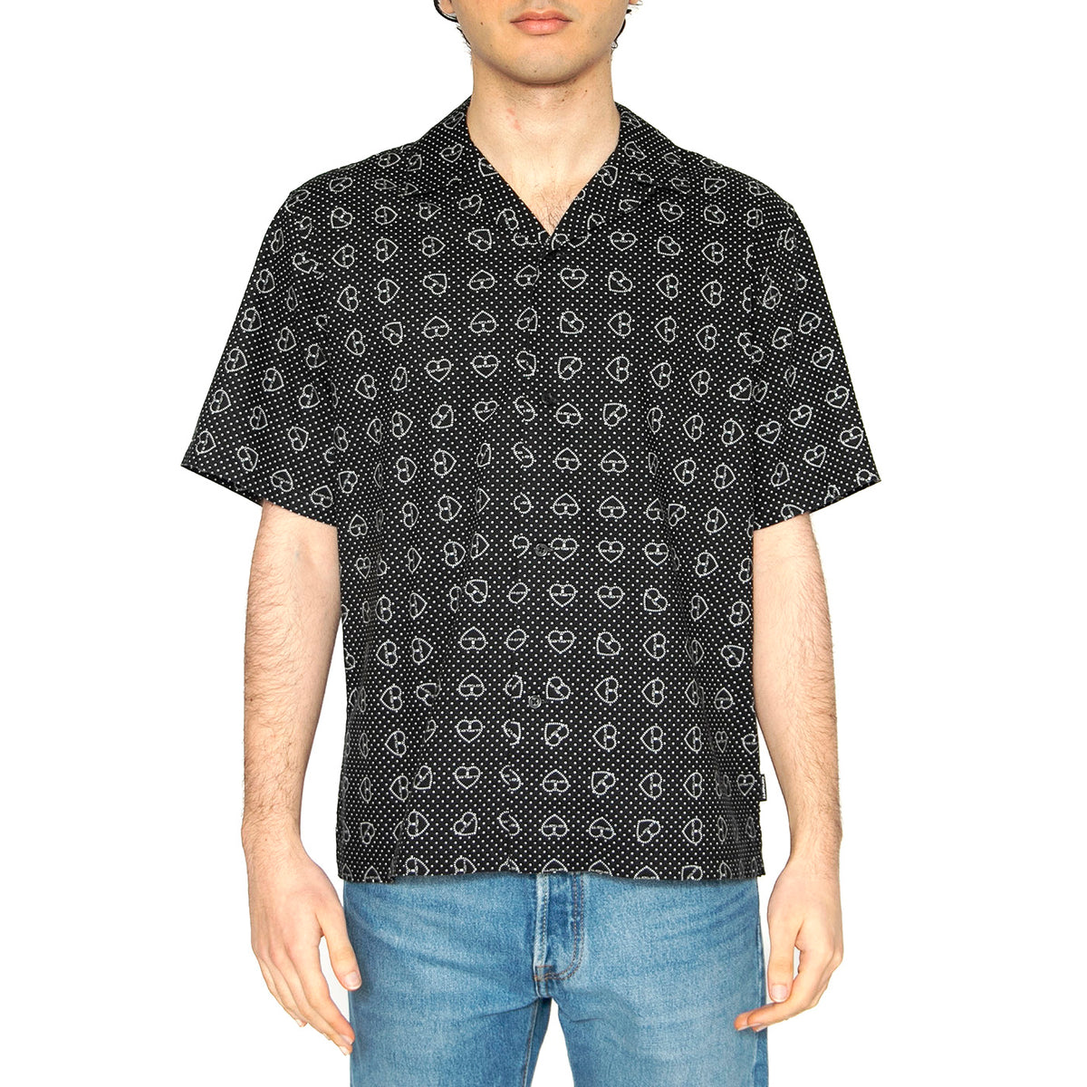 S/S Furoshiki Shirt Furoshiki Print, Black - Camicia Maniche Corte Uomo Nera I034549.2SQXX . CARHARTT WIP 
