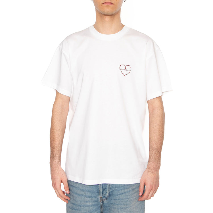 S/S Furoshiki T-Shirt White / Red - Maglietta Girocollo Uomo Bianca I034655.1WZXX . CARHARTT WIP 