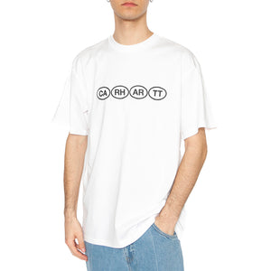 S/S Bumper T-Shirt White / Black - Maglietta Girocollo Uomo Bianca I034664.00AXX . CARHARTT WIP 