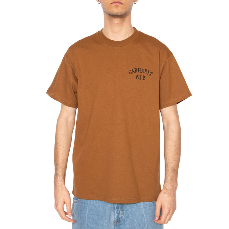 S/S Cabinetry T-Shirt Hamilton Brown / Black - Maglietta Girocollo Uomo Marrone I034779.08WXX . CARHARTT WIP 