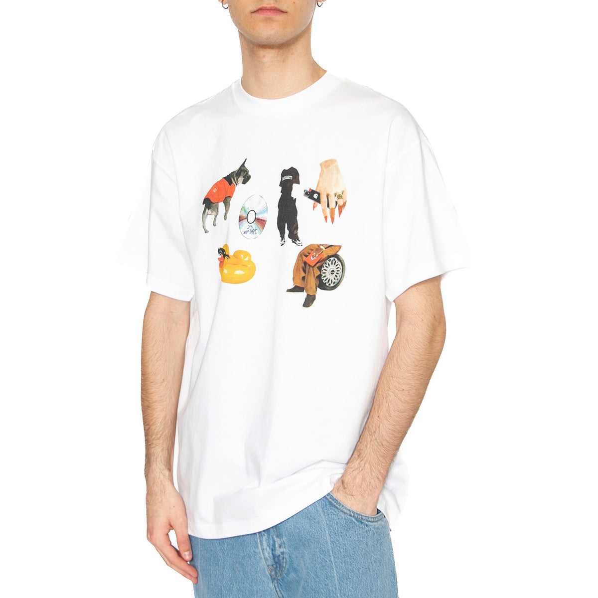 S/S Jacob Rochester T-Shirt White - Maglietta Girocollo Uomo Bianca I034780.02XX . CARHARTT WIP 