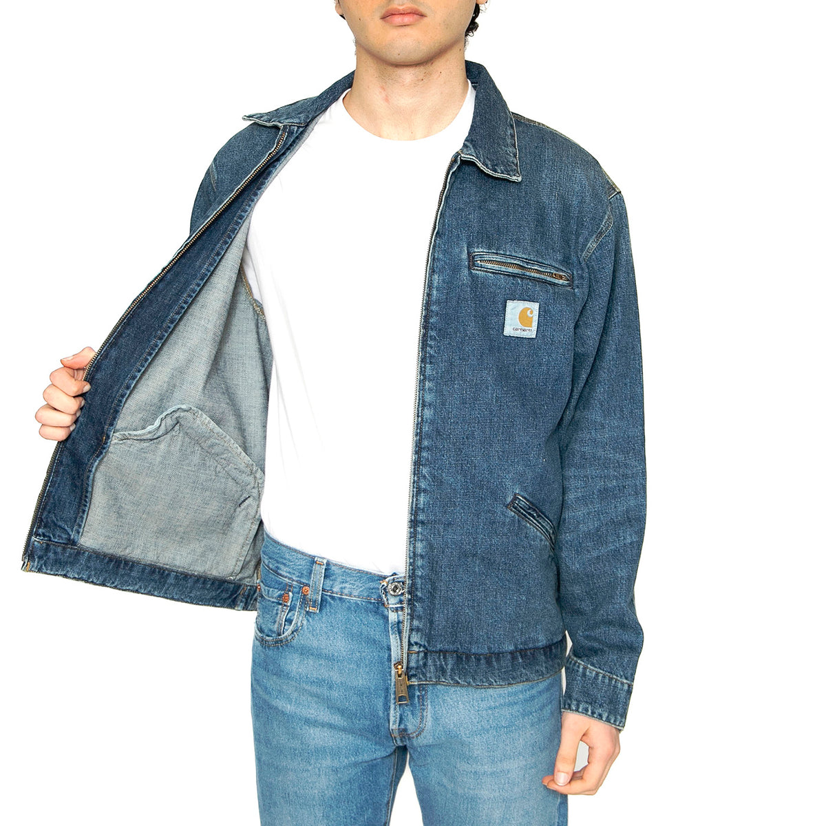OG Detroit Jacket Blue - Giacca Denim Jeans Uomo Blu I034870.014L . CARHARTT WIP 