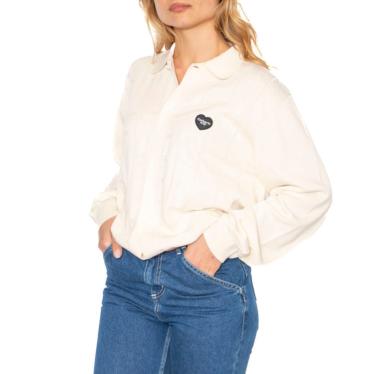 W' Drewe Cardigan Natural - Camicia Donna Bianca I035182.05XX . CARHARTT WIP 