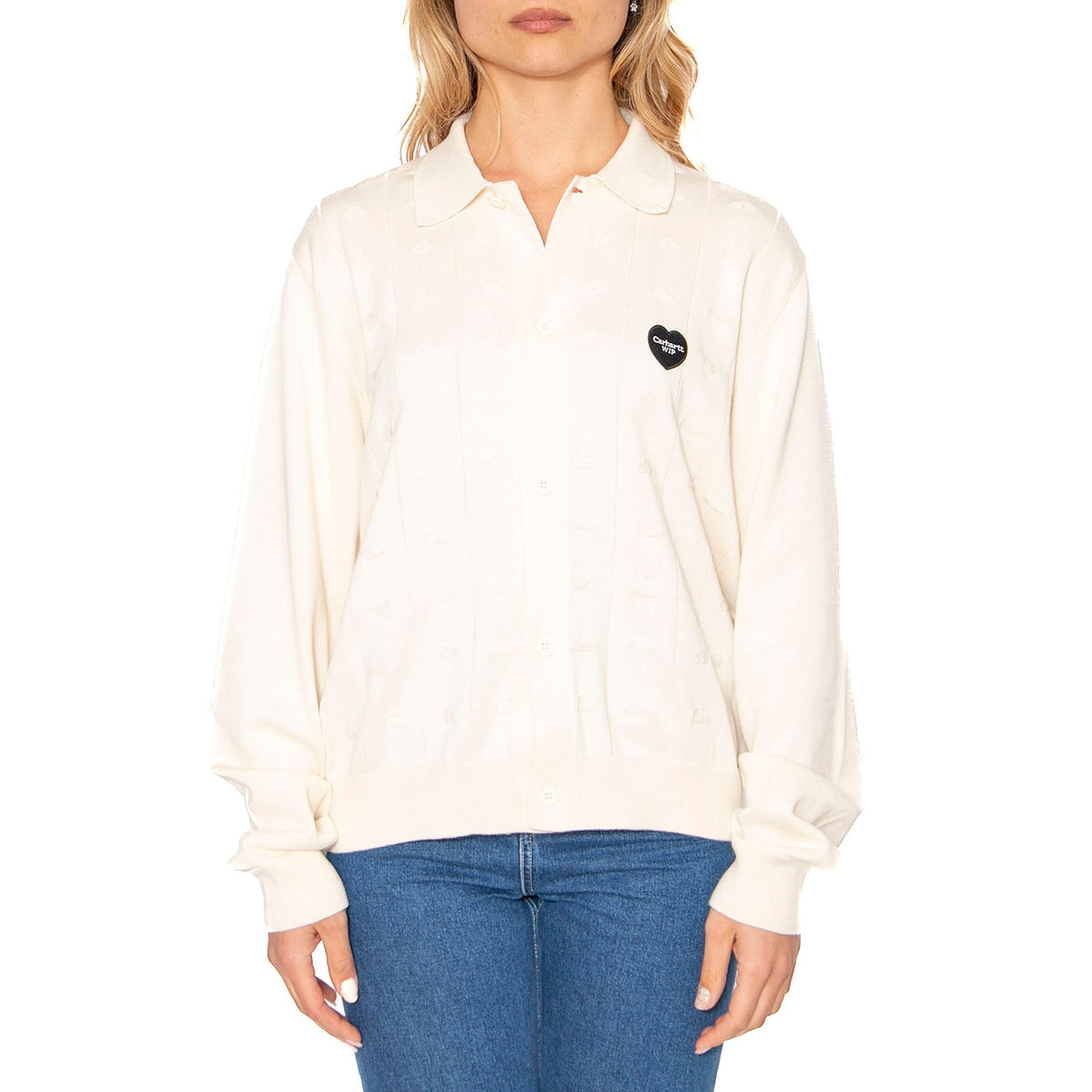 W' Drewe Cardigan Natural - Camicia Donna Bianca I035182.05XX . CARHARTT WIP 