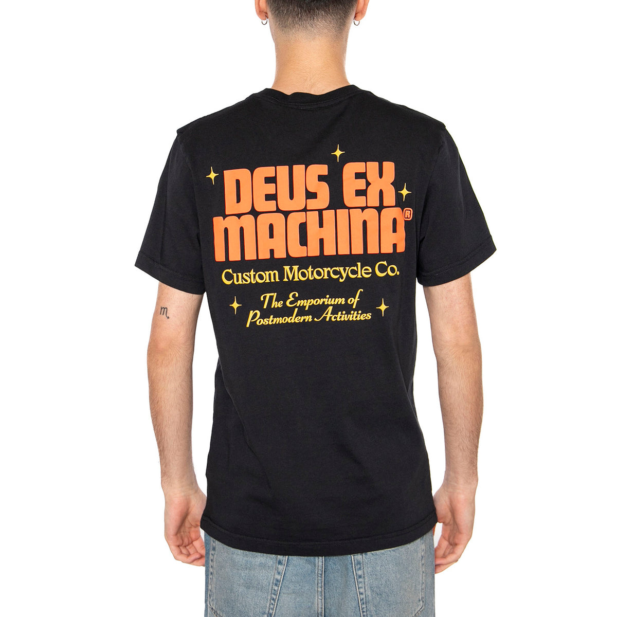 Drop Down Tee Black - Maglietta Girocollo Uomo Nera DMP251953B_BLK . DEUS EX MACHINA 