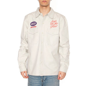 Tin Lizzie Shirt Dirty White - Camicia Uomo Beige DMP255932_DWH . DEUS EX MACHINA 