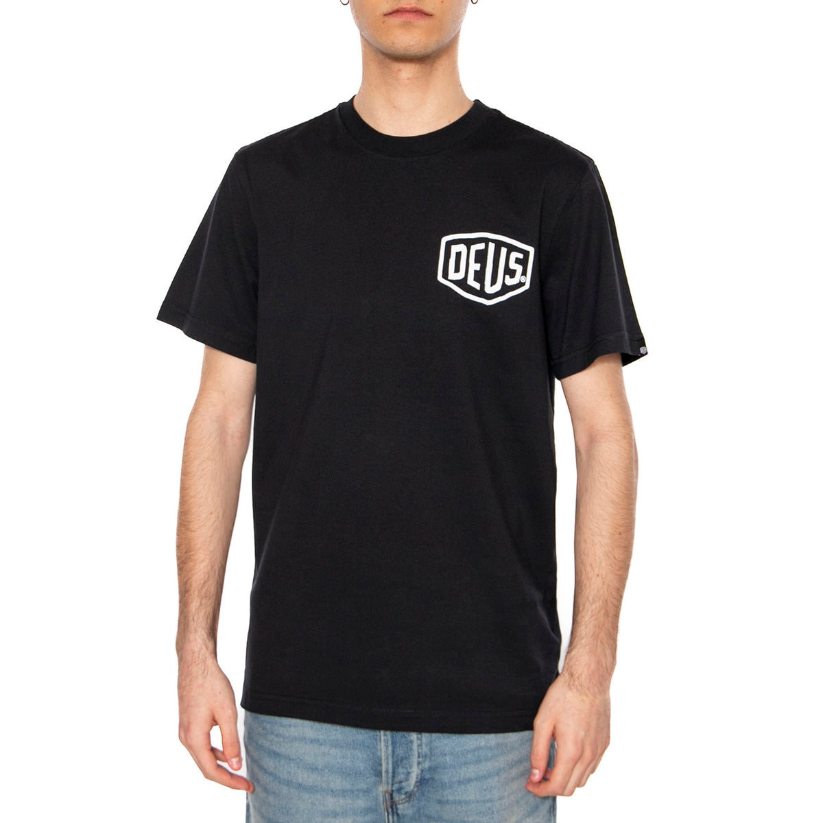 Tokyo Address Black  Maglietta Girocollo Uomo Nera T_DMW41808R_BLK . DEUS EX MACHINA 
