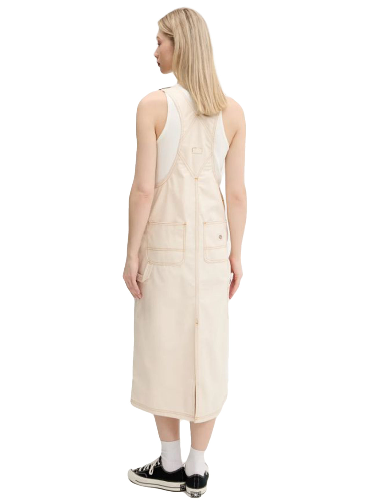 DICKIES BIB LONG OVERALL DRESS W WHITECAP GRAY - Salopette Donna Grigio Chiaro DK0A4Z6TF901 . DICKIES 